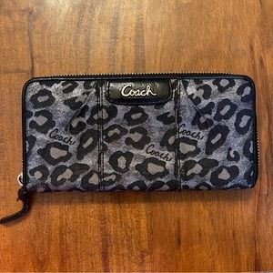Coach leopard print wallet